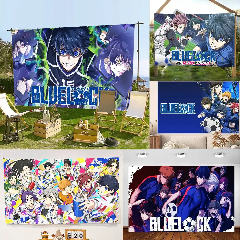 Heißer japanischer Anime-Hintergrundstoff für Jungen-Geburtstag, BLAU, Party, Babyparty, LOCK-Dekoration, Fotografie-Hintergrund