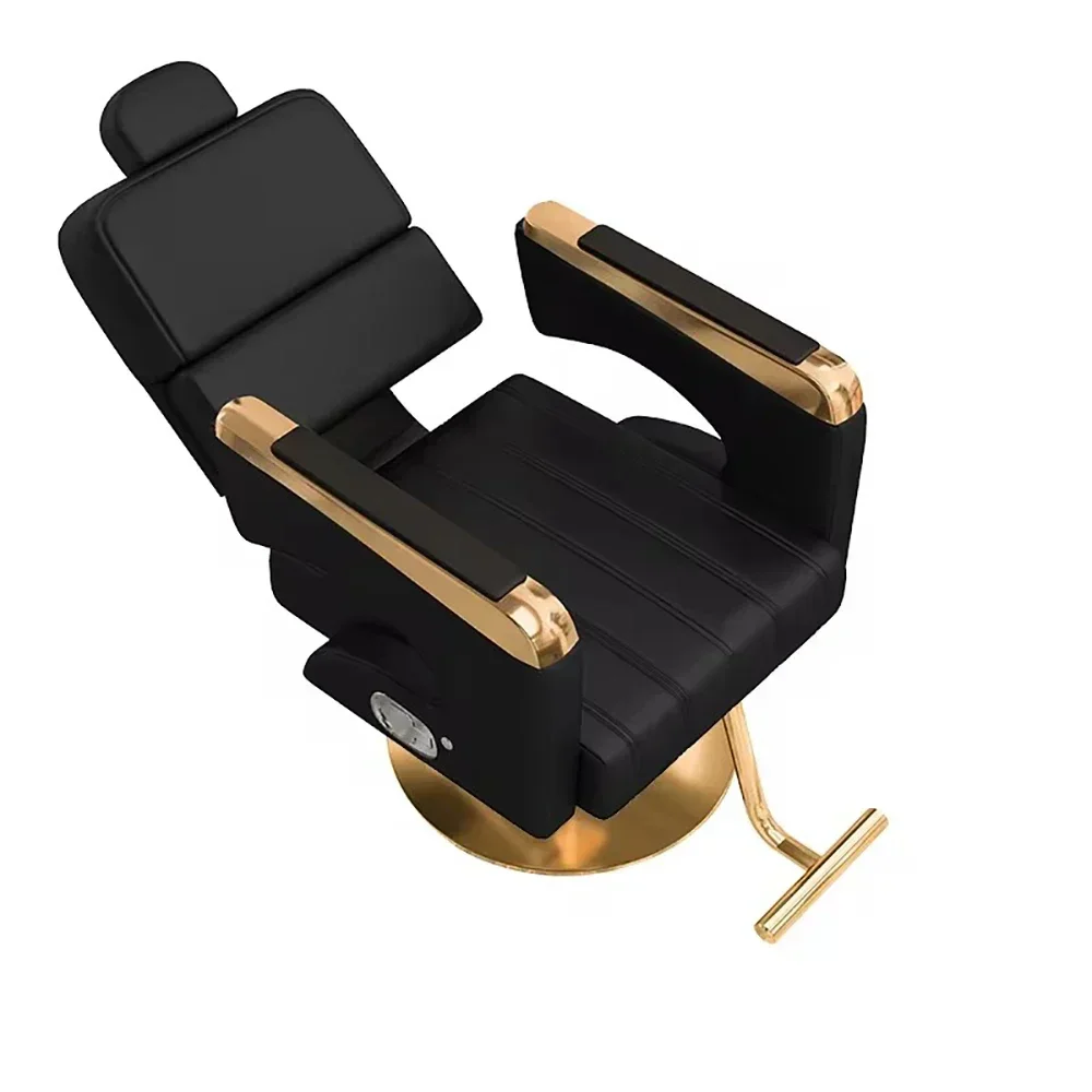 #Luxury Personalized Chair Barber Classic Hydraulic Reclining Release Salon Chair Leg Rest Professional Barberia Furniture