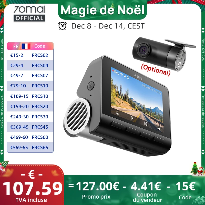 70mai 4K Dash Cam A810S ensemble avant arrière Support 4G Module UP04 télécommande GPS ADAS voiture DVR 70mai A810S supercondensateur 70mai 4K Dash Cam A810S ensemble avant arrière Support 4G Module UP04 télécommande GPS ADAS voiture DVR 70mai A810S supercondensateur