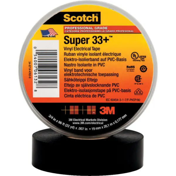 

3 M Super 33+ Insulation PVC Electrical Tape 19mm*20m