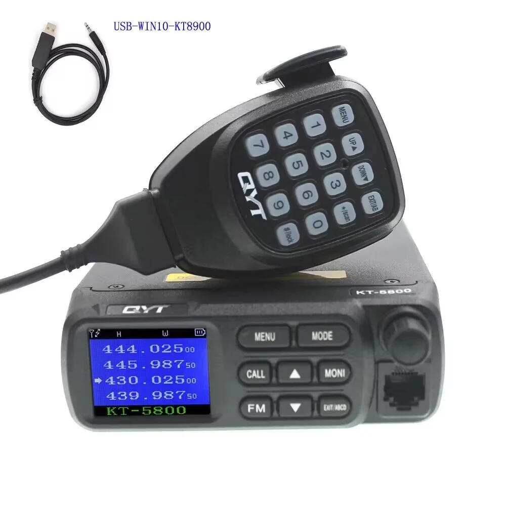 QYT-Transceptor de rádio do radiotransmissor do carro, rádio do veículo, móbil, caminhão, KT-5800, 18-36V, UHF, 400-480MHz, 25W