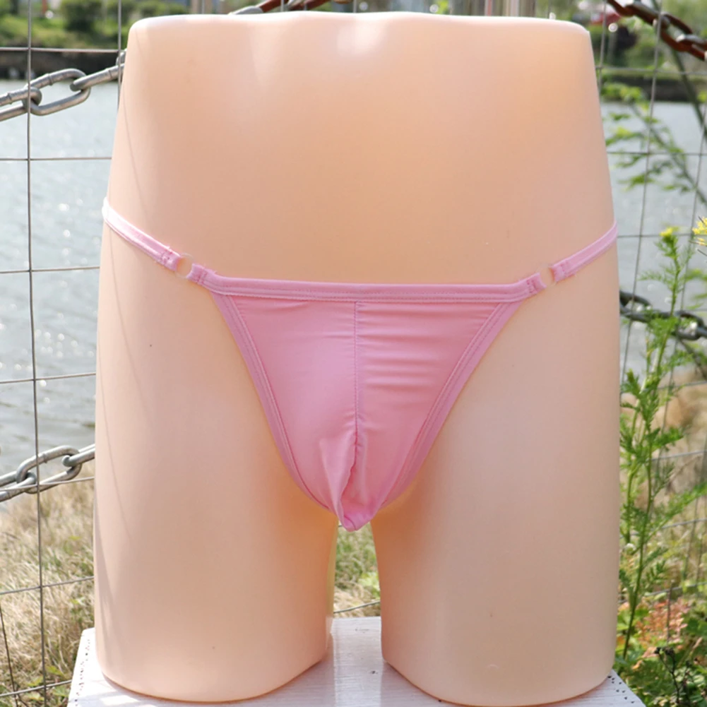 Femboy العشير للرجال أسود منخفض الخصر TPants بلون الصلبة نمط جميع المواسم جميع الفصول ملابس العلامة التجارية الجديدة