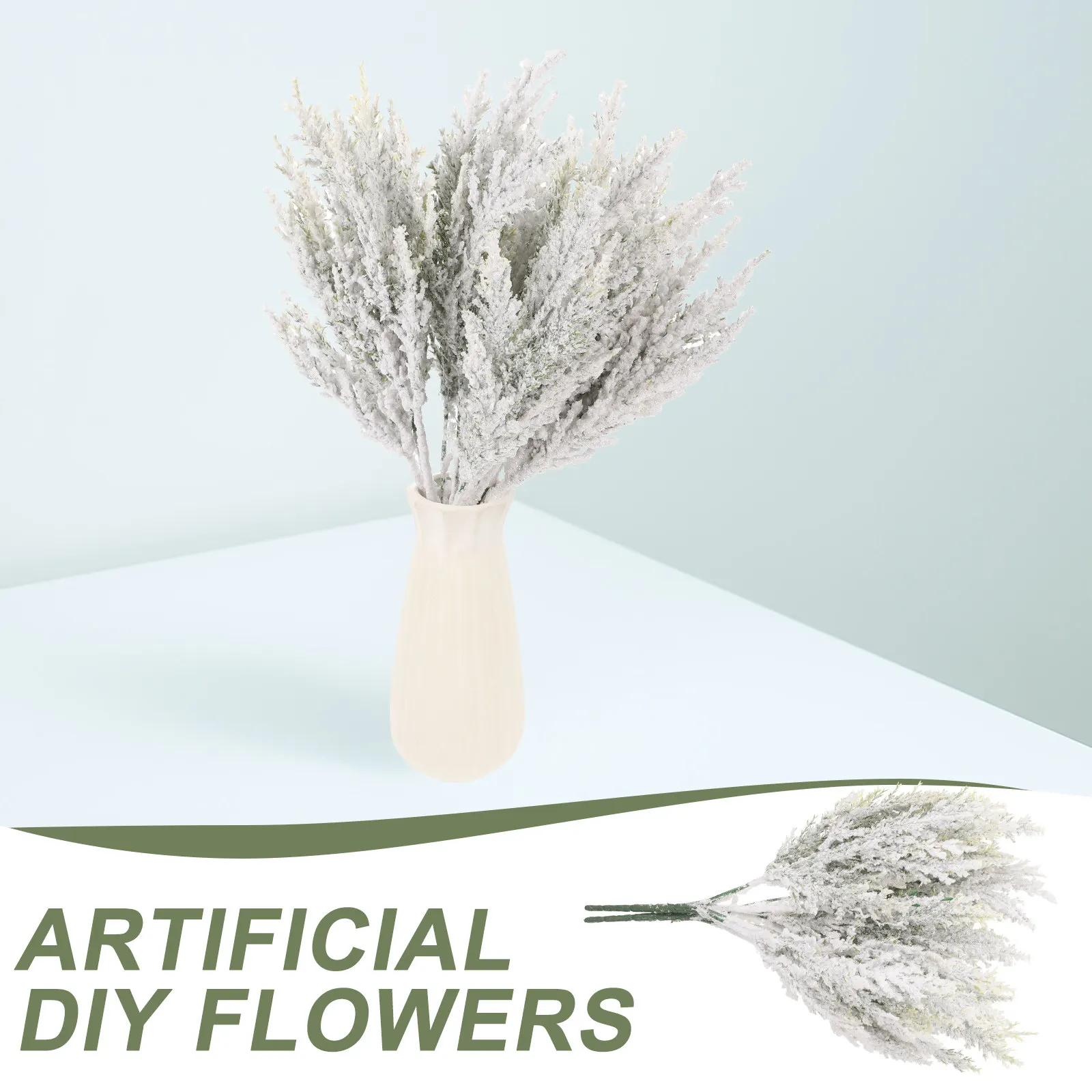 

2 шт. Искусственные сосновые ветки, имитация сосновых игл, стебли для рождественских венков, украшения для зимних вечеринок, праздничный декор для дома