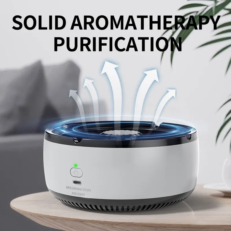 Rechargeable Ashtray Air Purifier for Home Use, Living Room, Office, Car Mounted Smoking Tray, Eliminate Smoke Odor