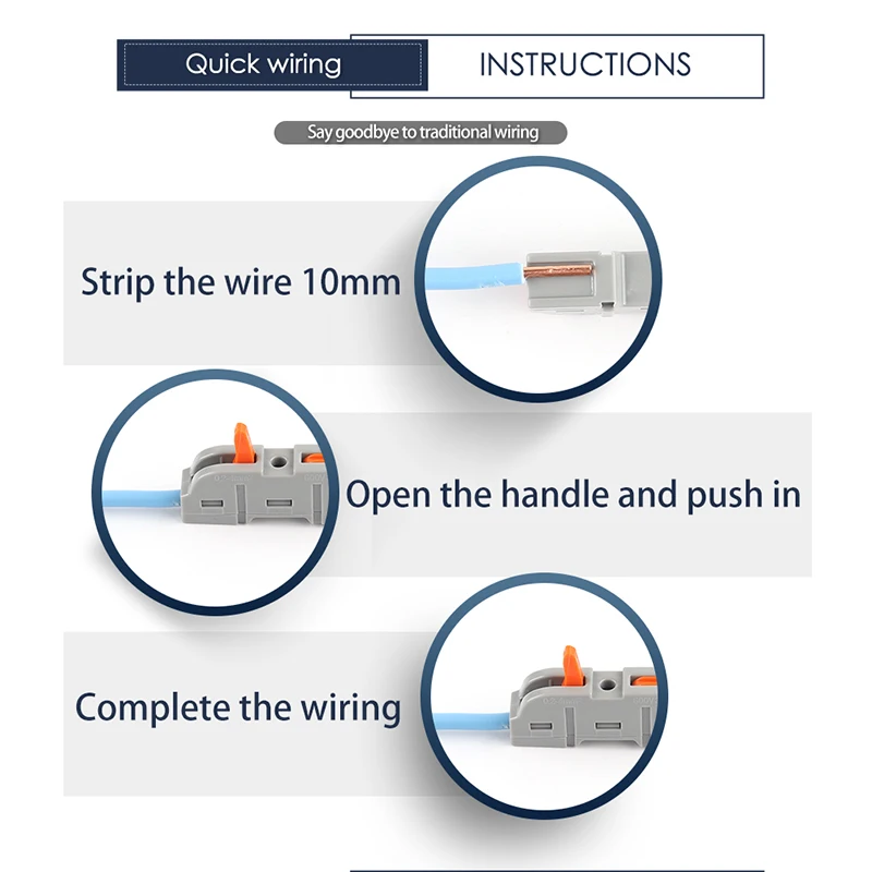 With Lever Wire Nut Connector Butt Conductor Compact Splicing Wire Connector Electrical Insulated Terminal Multi-circuit spliced