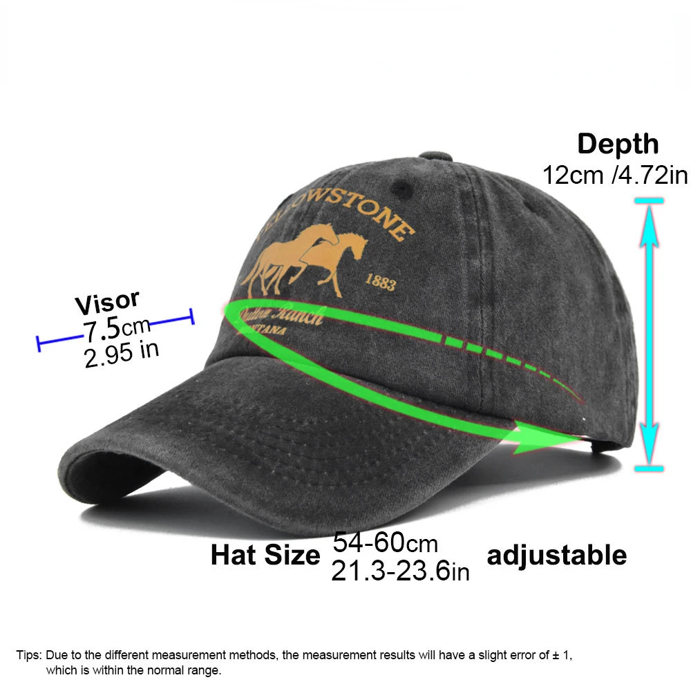 Yellowstone Dutton Ranch Baseball Cap Vintage lavado algodão pai chapéu angustiado Sports Hat Snapback chapéu viseiras