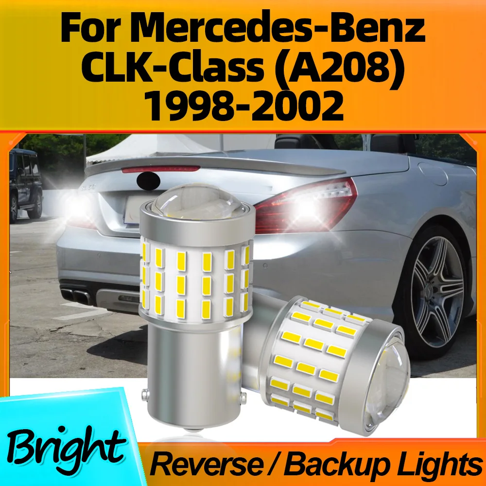 Bombilla LED de piezas para coche, luz de señal de marcha atrás automática, 360LM, para Mercedes Benz clase CLK (A208) 1156 1998 1999 2000 2001, P21W 2002 BA15S