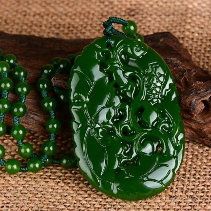 

Pendant, Male and Female Lotus Double-sided Hollow Goldfish Pendant, More Than A Year