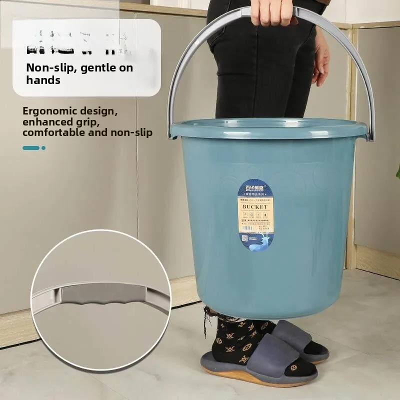 

Extra Thick Plastic Water Bucket Handheld Laundry Bathing Bucket for Student Dormitory Home Use round Bucket Large Size