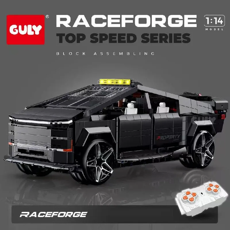 Klemmbausteine 1:14 Cyber SUV Pickup Schwerlastwagen mit Motor Bausteine Sport-Drift-Offroad-Fahrzeug Modellbausatz Jungen Spielzeug Erwachsene Kinder Geschenk 1576 Teile