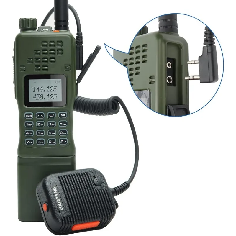 BAOFENG BS-UV25 Tactical Speaker Mic Handheld Speaker with Volume Adjustable for BaoFeng AR-152 UV-5R TYT Kenwood Walkie Talkie view 5