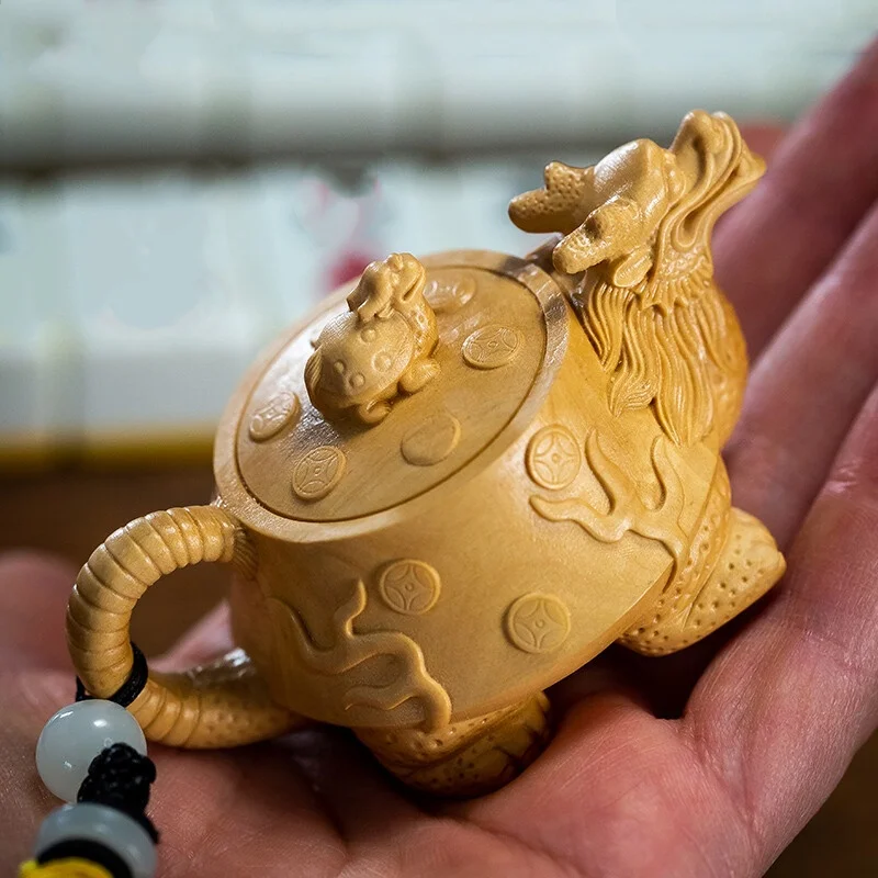 

Huangyang Wood Carving Handle Handle Handle Play Handle Piece Hand Play Teapot