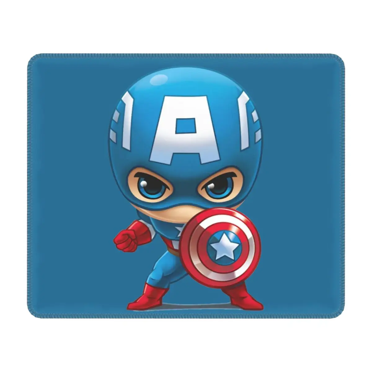 Custom PC Gaming Mouse Pad Non Slip Rubber Base Captain America Stylized Art Mousepad Office Desktop Mat