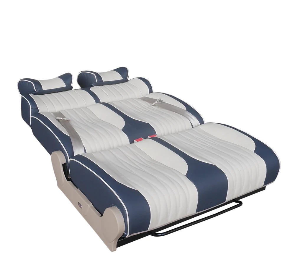 AutoLiuMa 2025 New High Quality Pu Leather Folding Car Seat Bed Luxury Camper Van Seats for Motorhomes Caravan Coach Bus