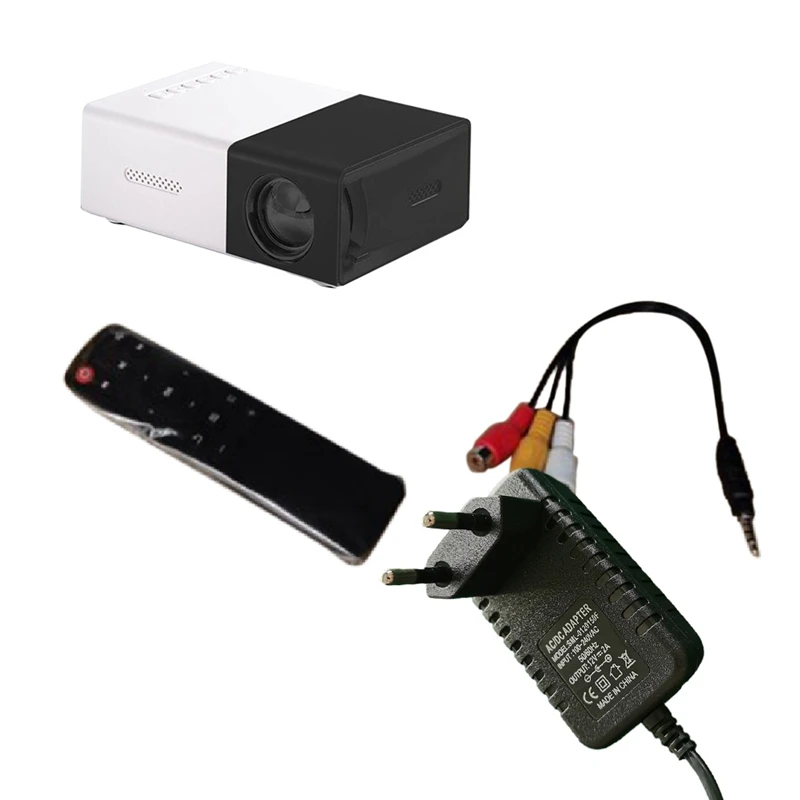 School Season Multi-Functional Classroom Mini Projector Easy To Use With EU Plug,Black-White