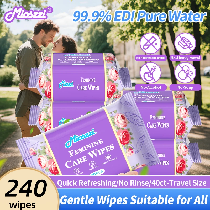 

6Pk Mioszzi Instant Freshness After Closeness Wipes，Extra Gentle Feminine Refresh，For Sensitive Skin, Hypoallergenic