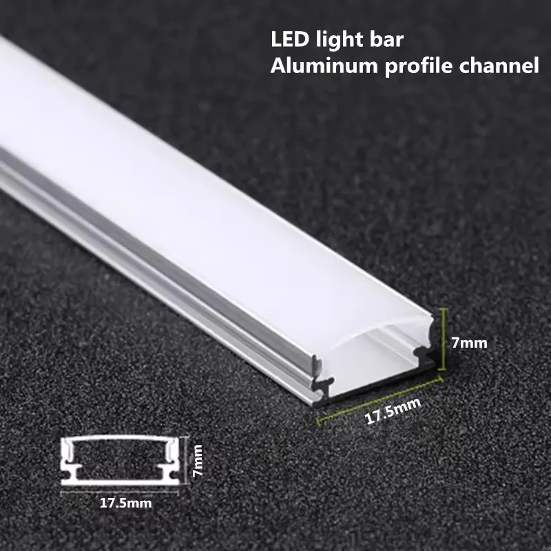 1-30 sets / pack 0.5 m 12 mm with aluminum profiles for 5050 5630 LED strip aluminum alloy flat shell + PC cover