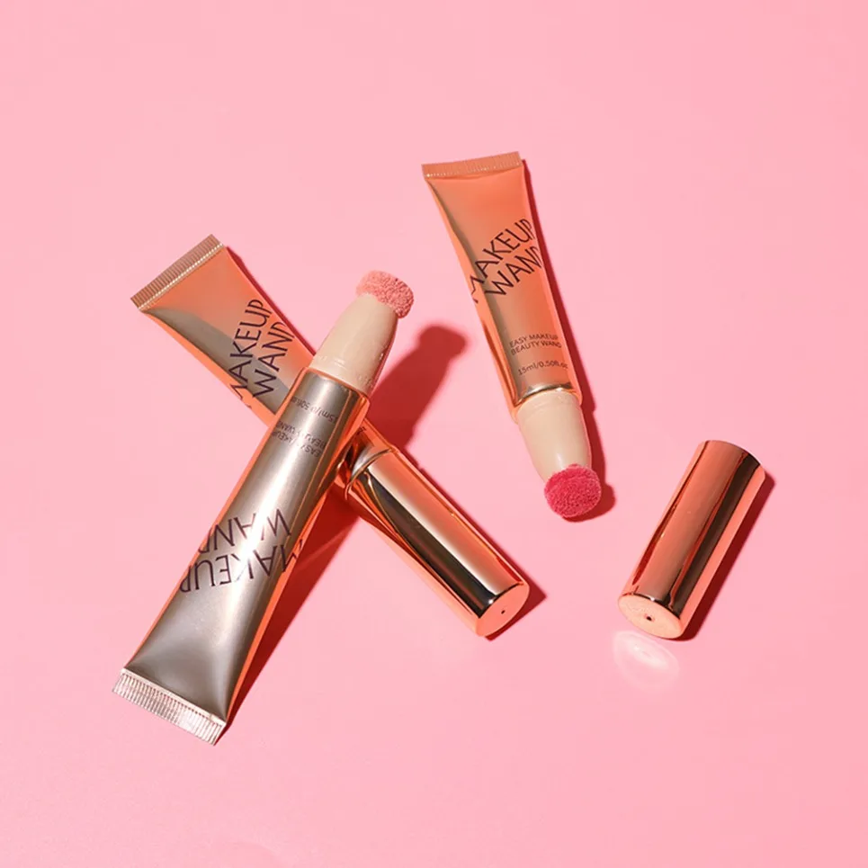 Gold Tube Shimmer Liquid Blush Highlighter Contour Private Label Vegan Makeup Großhandel individuelles Logo