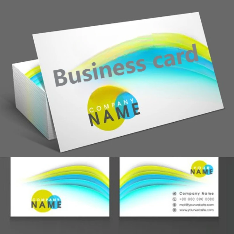 200 PCS Personalized Business Card Customized LOGO Text Printing  Free DESIGN ID Card Thank You Card Kraft Customized