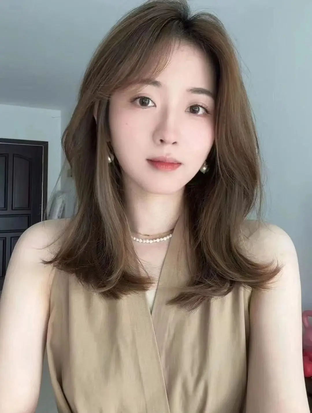 

Certificated 925 Silver Natural 3.5-4mm Freshwater Keshi Pearl Dainty Multi-Strand Necklace Light Luxury Jewelry