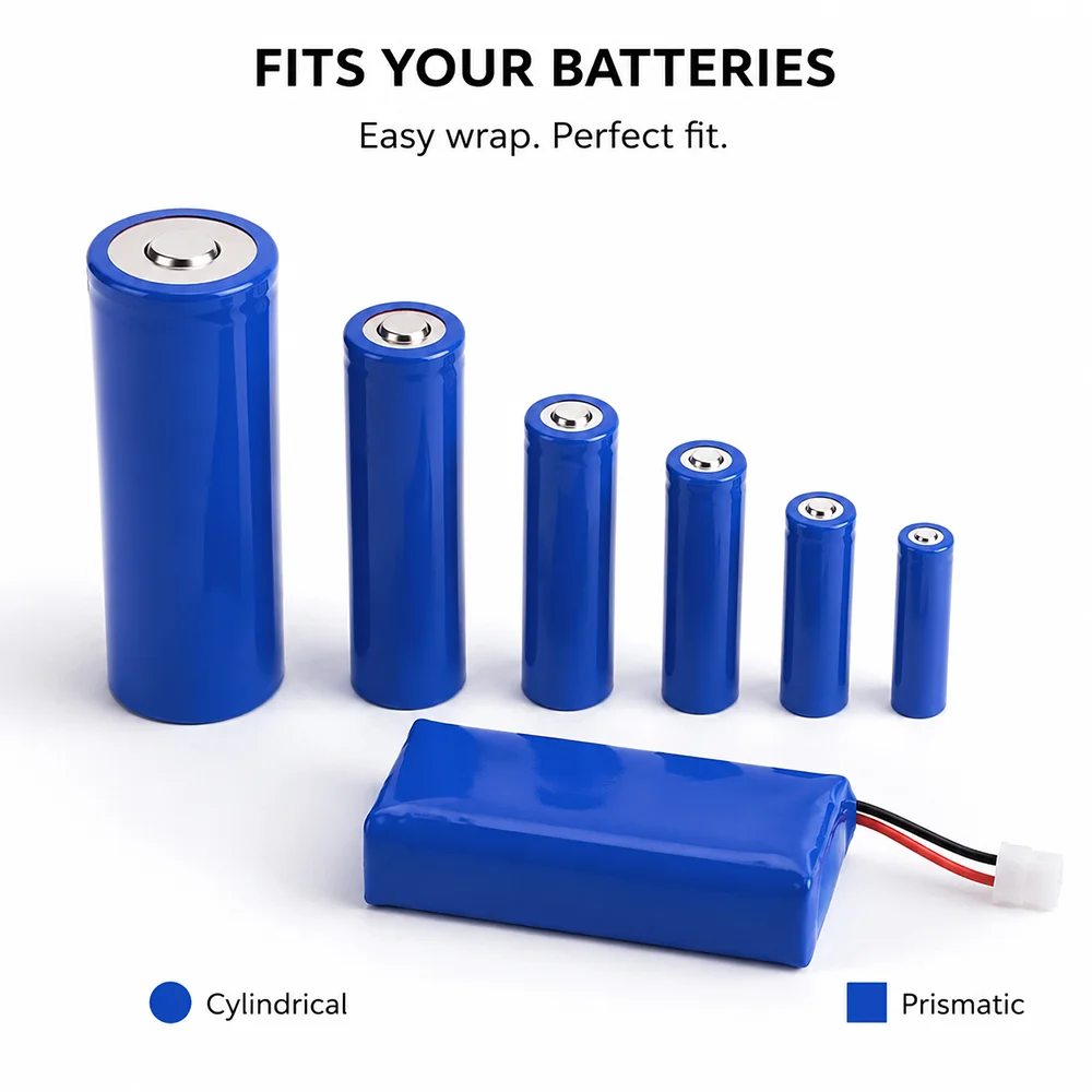 Blue PVC Heat Shrink Tube Wide 30-100mm Insulation/moisture-proof/electrical circuit protective sleeve