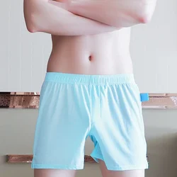 Men's Simple Aro Pants Ice Silk Mesh Breathable Comfortable Quick Dry Sports Boxer Shorts Summer Cool Feeling Home Pants Pajamas