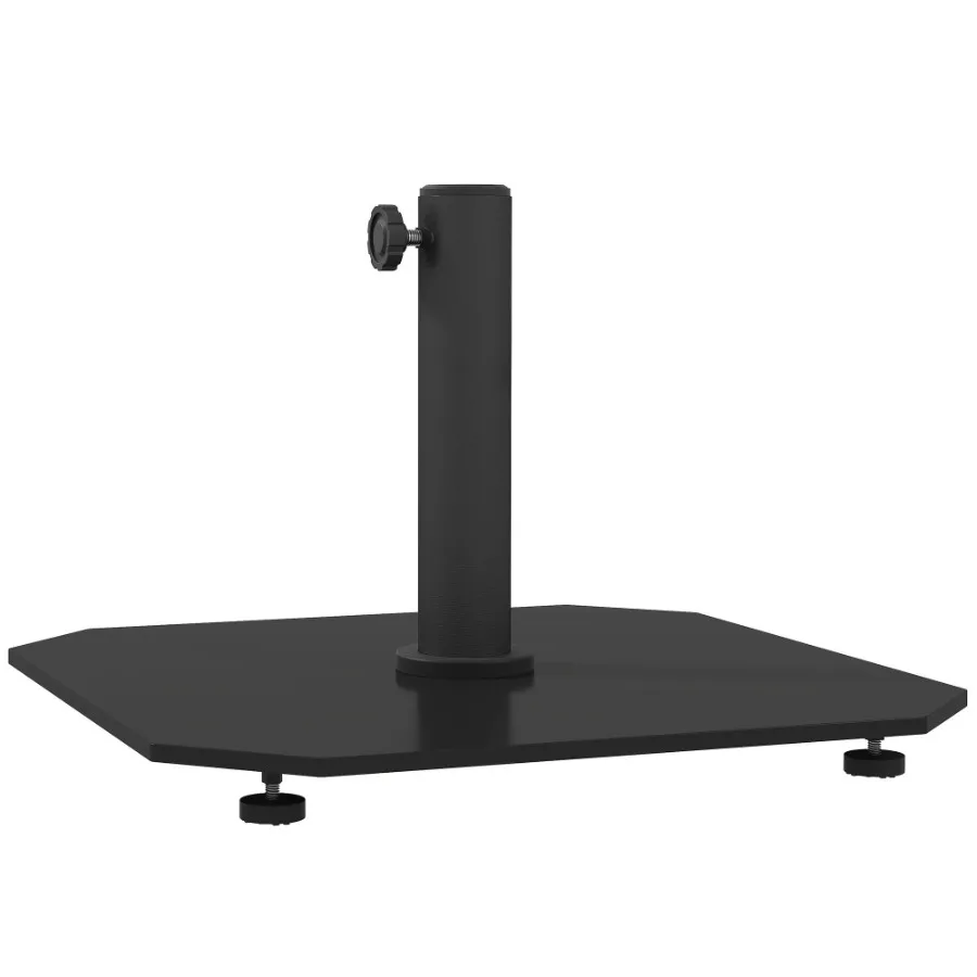 

Square Patio Umbrella Base 41 lbs Metal Umbrella Stand Base with Adjustable Foot Pads Heavy Duty Patio Umbrella Holder for 1.3