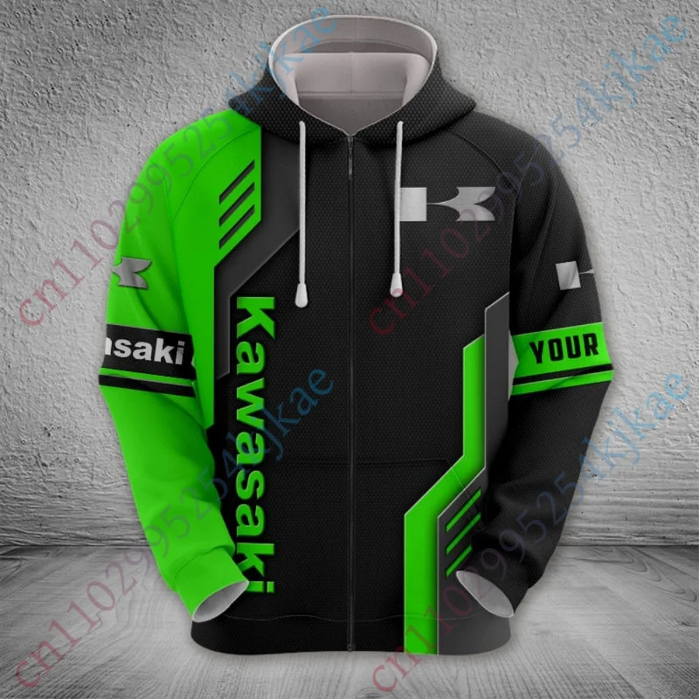 

Kawasaki Hoodie Long sleeve Sweatshirt Casual Hoodies For Men Clothing Sport Casual Pullover 3D Printing Streetwear Unisex Top