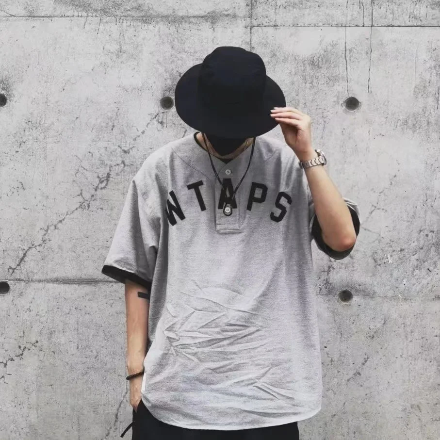 

WTAPS Summer new short-sleeved shirt loose casual shirt baseball shirt round-neck design sense men's style