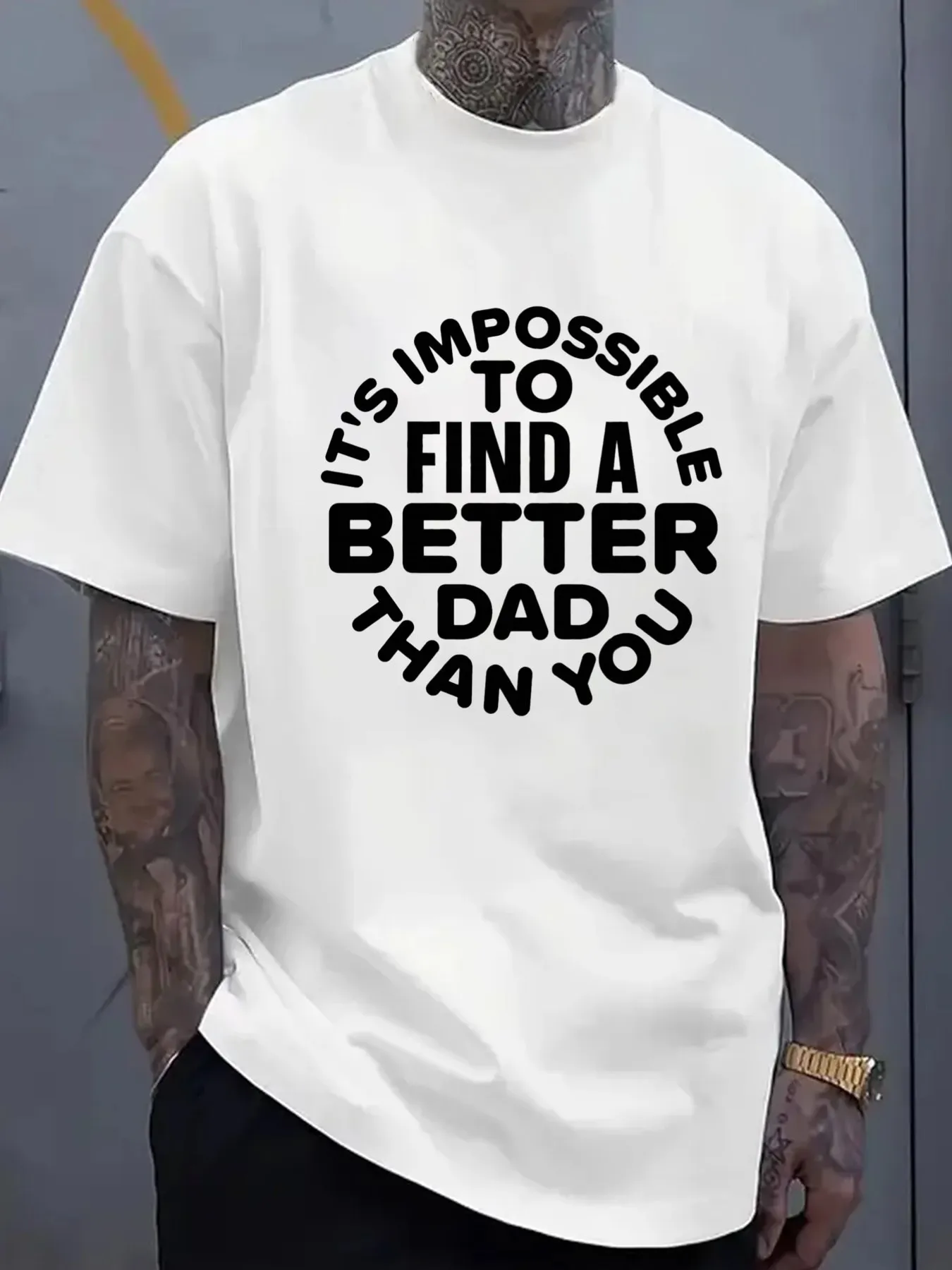 This White Men's T-Shirt with the Label 