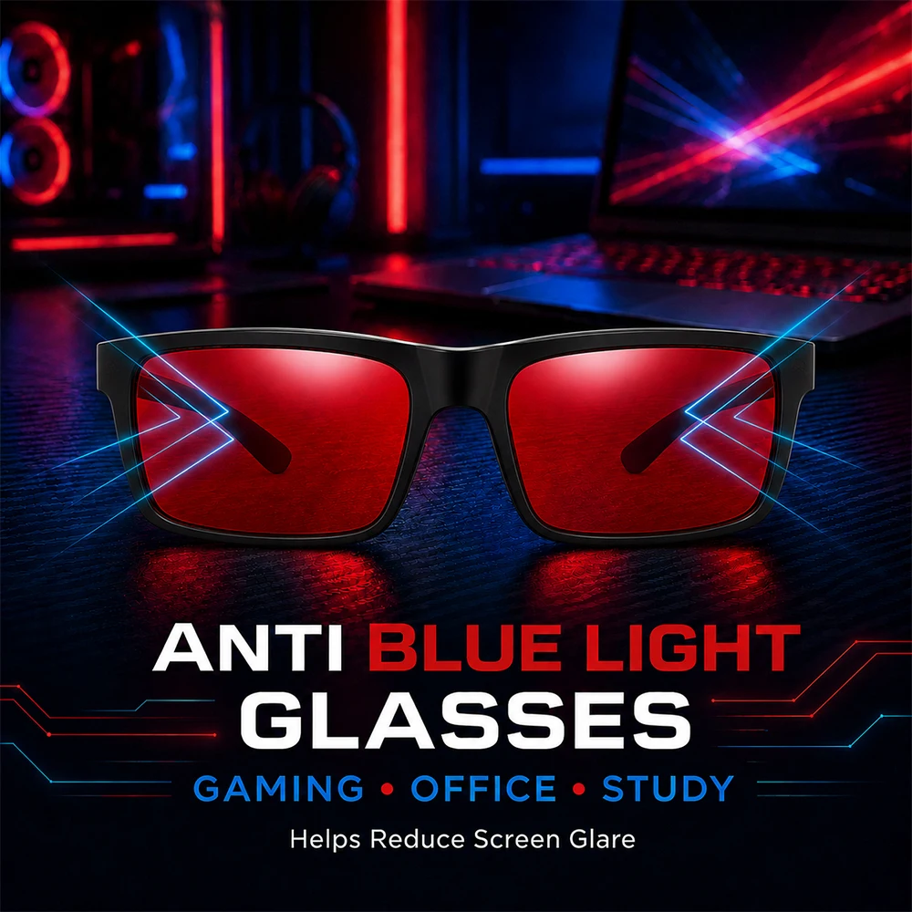Blue Light Blocking Glasses for Men Women Gaming Computer Eyeglasses Square Frame Anti Glare Office Study Screen Glasses