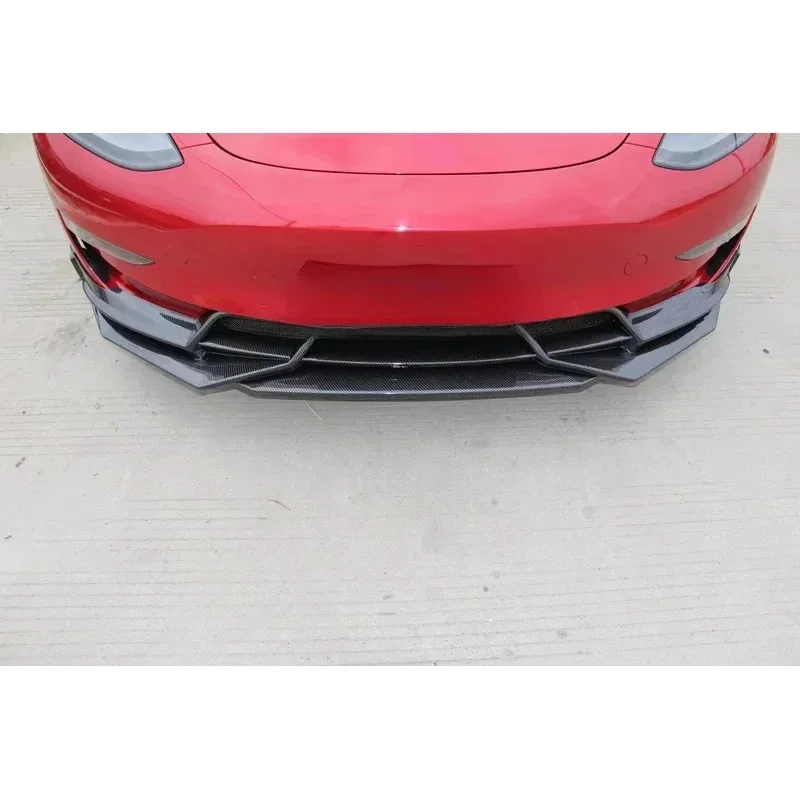 March V Style  Transfer Printing Carbon Fiber Front Lip Diffuser Side Skirt Spoiler Bodykit Mod