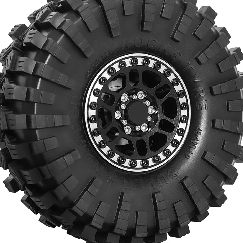 4PCS RC Auto Aggiornamento 1.9 Pollici Mozzo Pneumatico Per 1/10 TRX4 90046 SCX10 RC Auto Accessori di Aggiornamento Nero