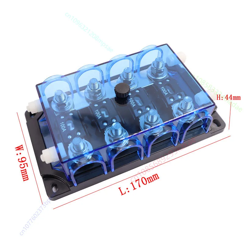 4-Way ANM Car Power Fuse Block Vehicle Fuses Holder Distribution Blocks Camping Car Yacht Fuse Box With Spare Plug-in fuse