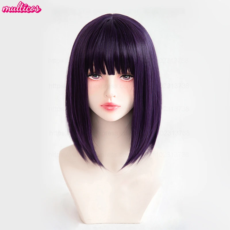 High Quality Anime Marin Kitagawa Kuroe Shizuku Cosplay Wig Short Dark Purple Heat Resistant Synthetic Hair Party Halloween Wigs