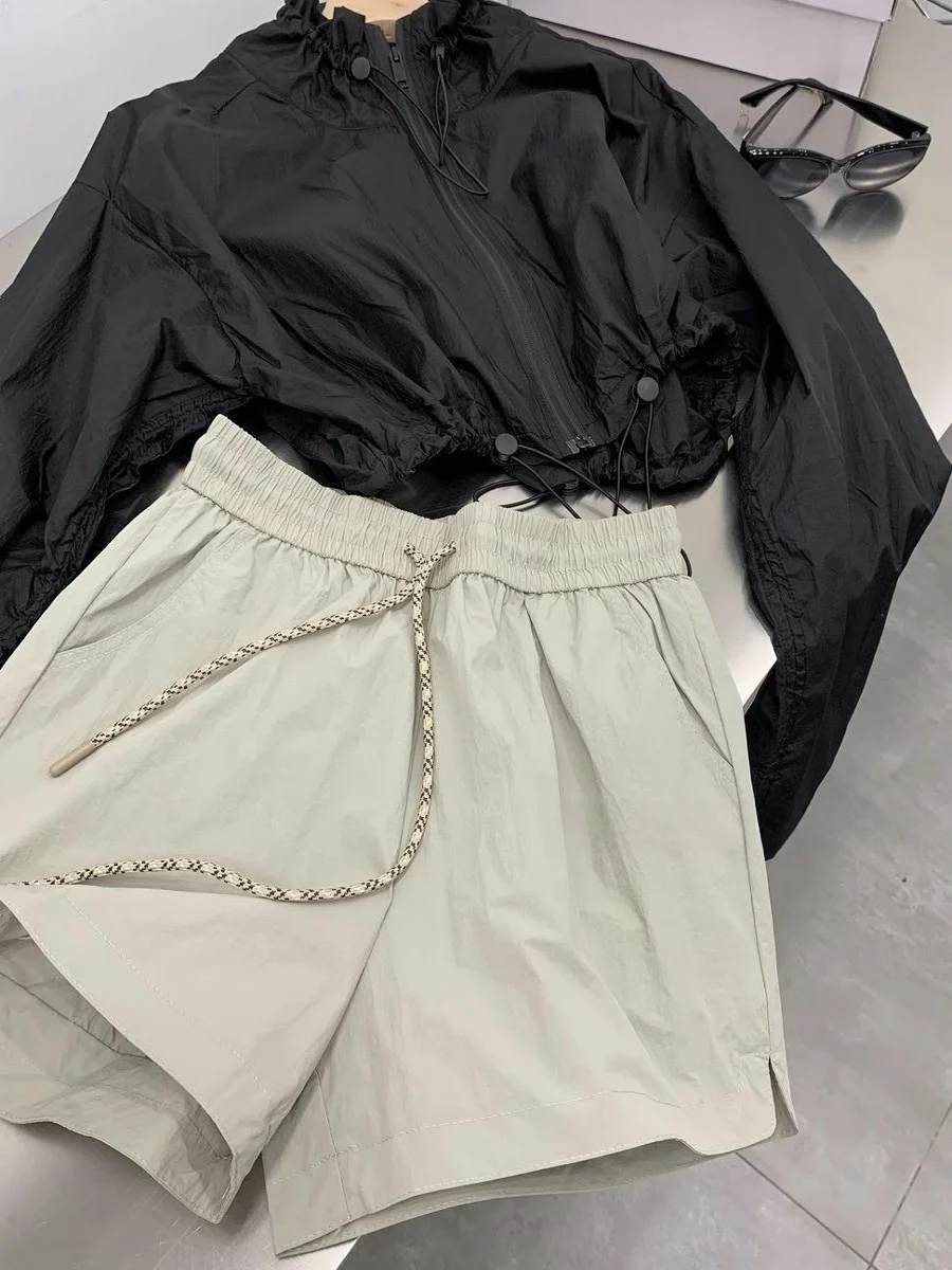 Hoge Taille Qui Dry A-lijn orts vrouwen Zomer Casual Sportbroek Afslanken Hot Broek Koreaanse Sle Pendelen Wind orts