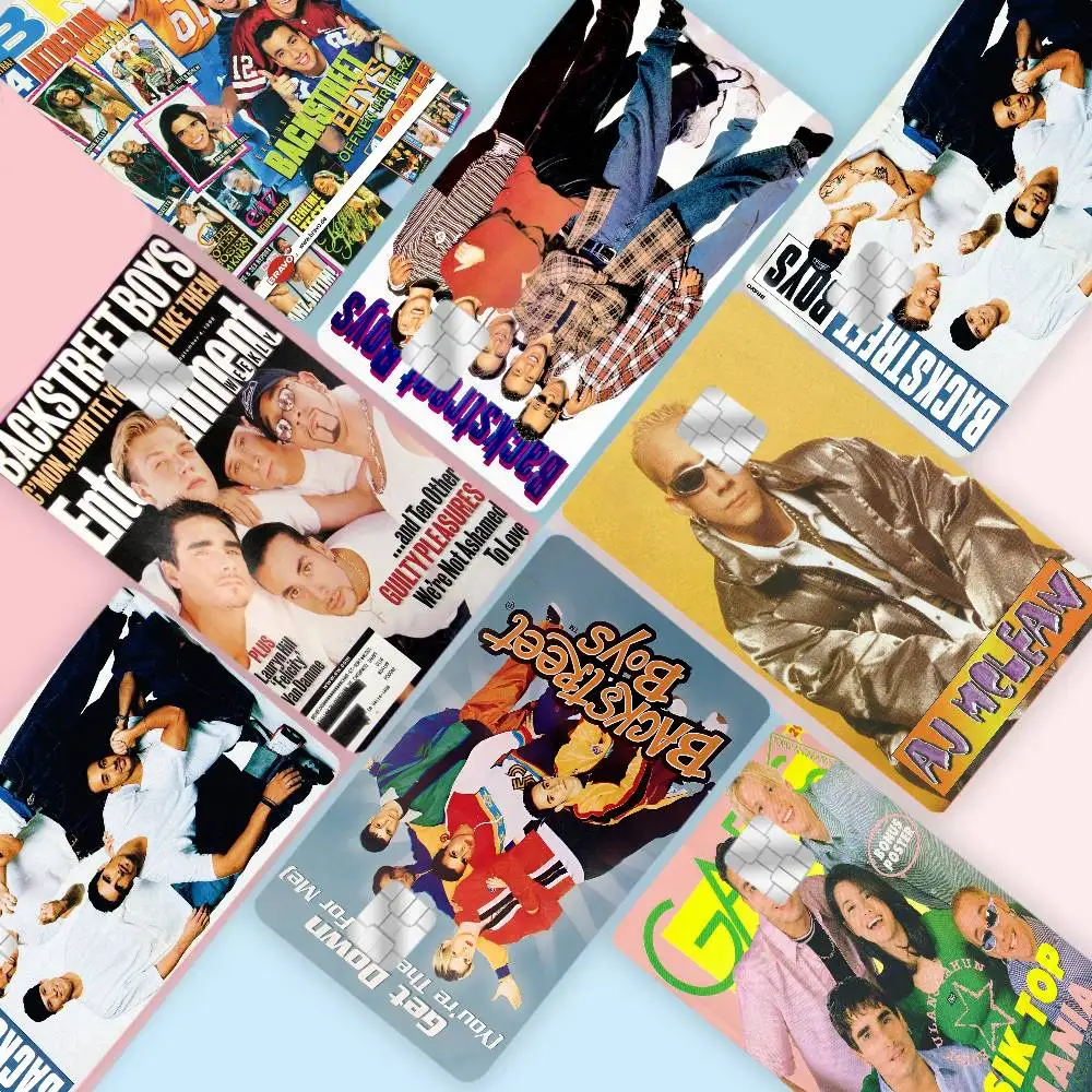 B-Backstreet B-Boys 2024 Anime Cartoon Skin Stickers Film Tape Case for Big Credit Debit Card Front Side