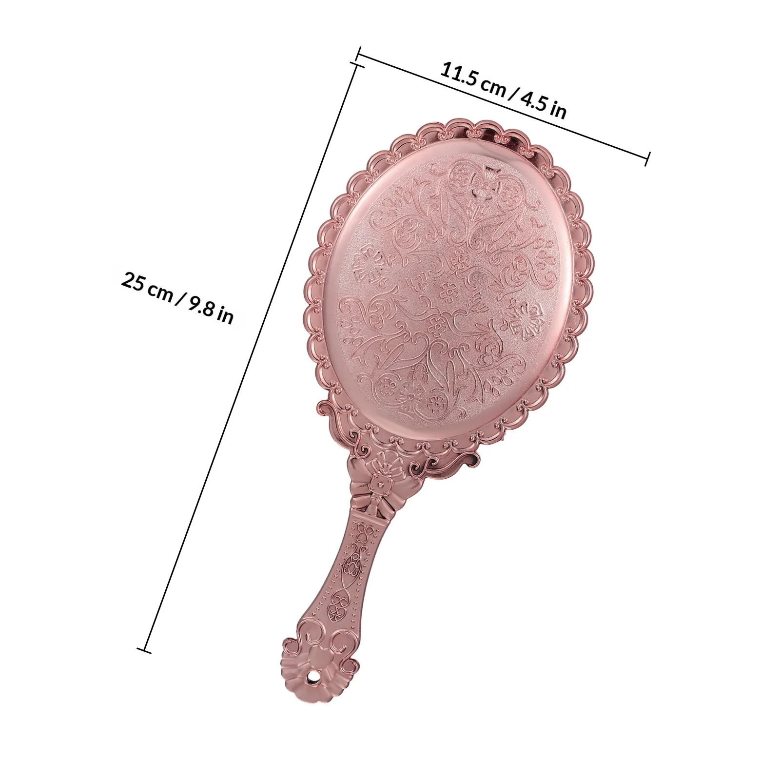 2 szt. Retro lusterko ręczne z tłoczonym wykończeniem, przenośne lusterko do makijażu dla kobiet, czyste odbicie, codzienne narzędzie kosmetyczne
