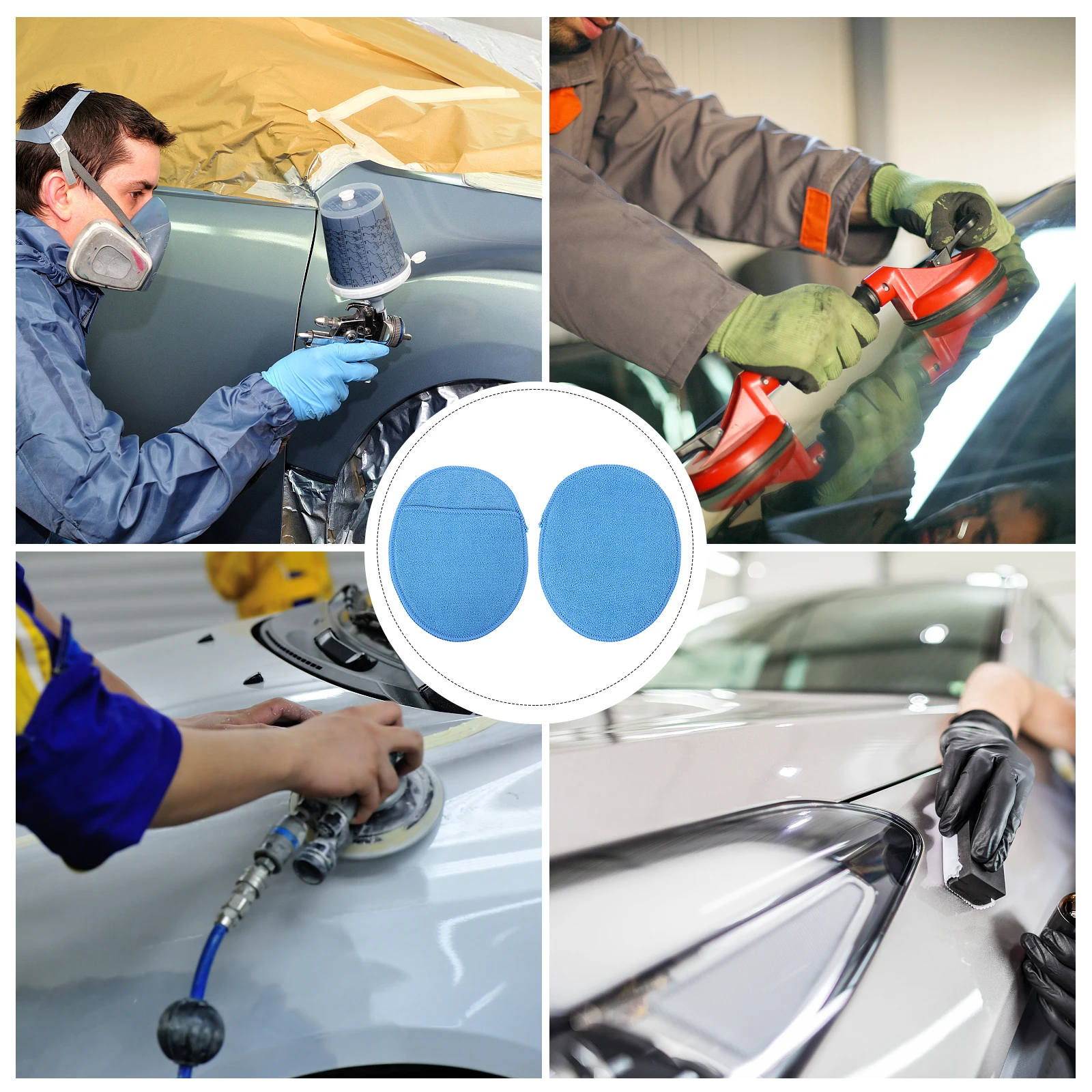 

2 Pcs Waxing Sponge Cleaning Sponges Car Multifunctional Pad Household Tool Microfiber