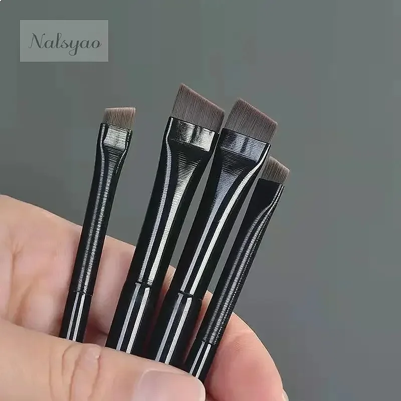 Wholesale 2pcs Eyebrow Contour Brush Set Small Angle Eyebrow Eyeliner Brush Portable Makeup Tool