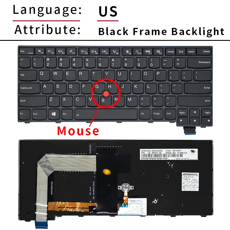 Imagem -06 - Teclado para Lenovo Thinkpad T460s T470s s2 2ª Geração 13 Laptop Russo Novo 00ur367 01er881