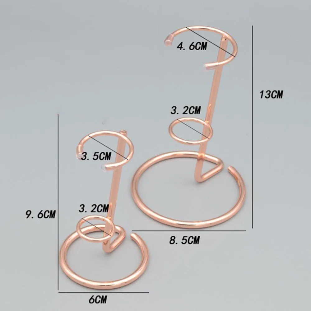 Metal Hook Crystal Point Stand Holder Ring Gemstone Ball Display Base for Mineral Specimen Home Decor