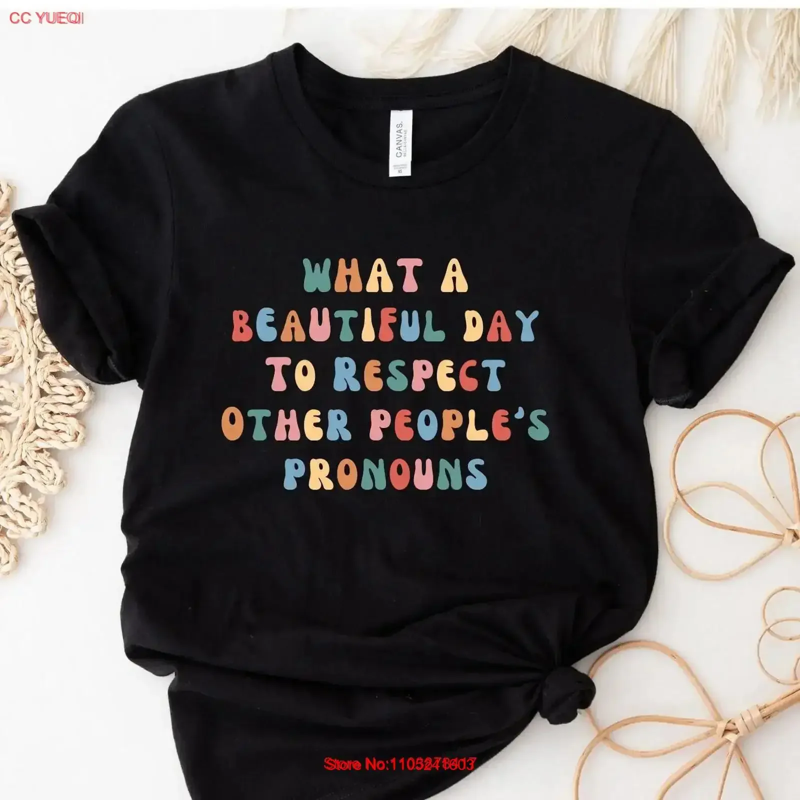 What a Beautiful Day to Respect Other People's Prounouns Non Binary Pride Trans T Shirt Gender Nonconforming LGBQTI Sh vintage
