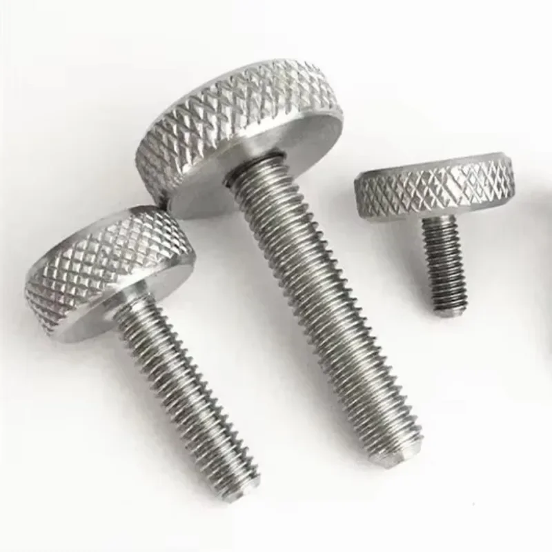 

TSnTLaXv 5pcs M5 stainless steel hand screw bolt round heads knurling net screws home decoration bolts 10mm-20mm length