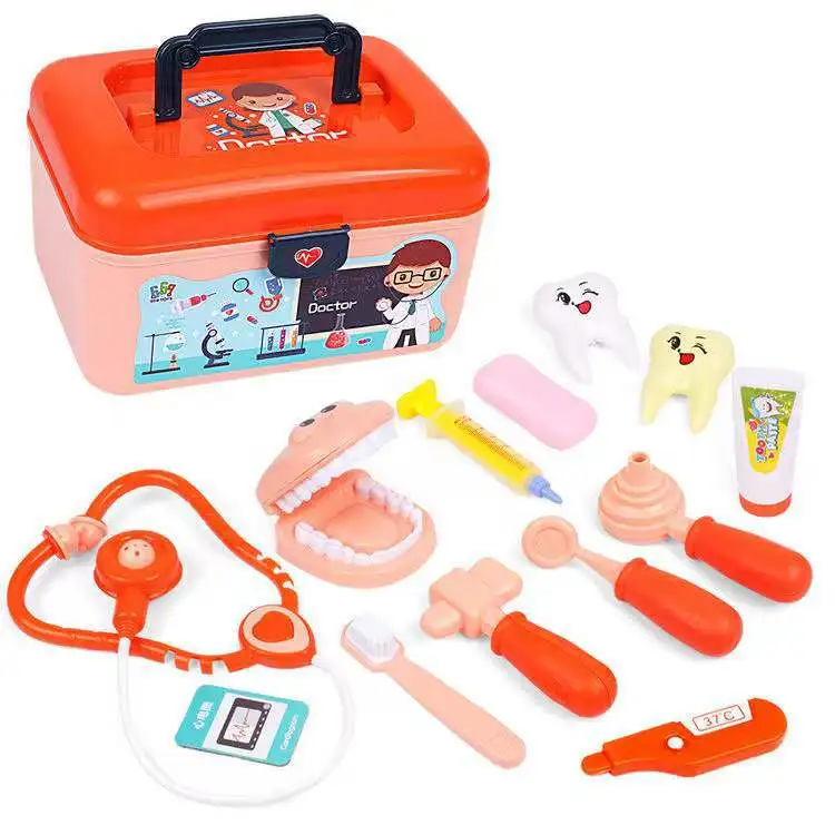 Doctor Toy Set para Crianças, Simulado Home Play, Estetoscópio, Seringa, Injeção, Dentista Set, Meninas e Meninos