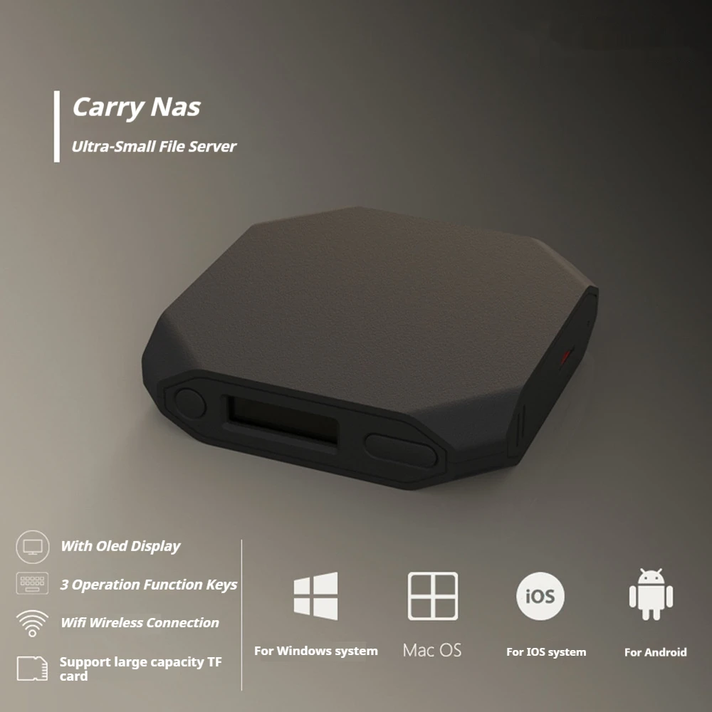 Portable NAS Printer Server Phone Backup Tool Wireless TF Memory Card Reader TF Card LAN Sharer Cell Phone Photo Backup Device