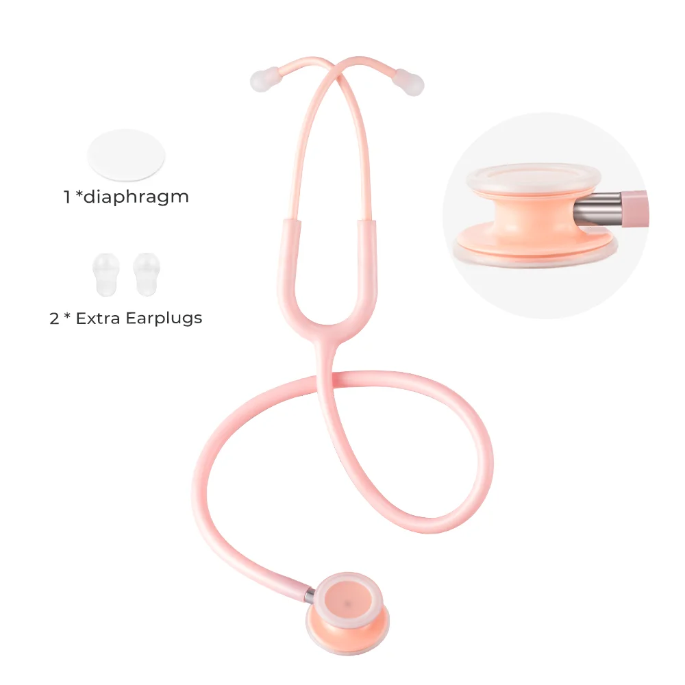 Pink Multifunctional Stethoscope Double Diaphragm Frequency Professional Medical Double Head For Doctor Estetoscopio médico