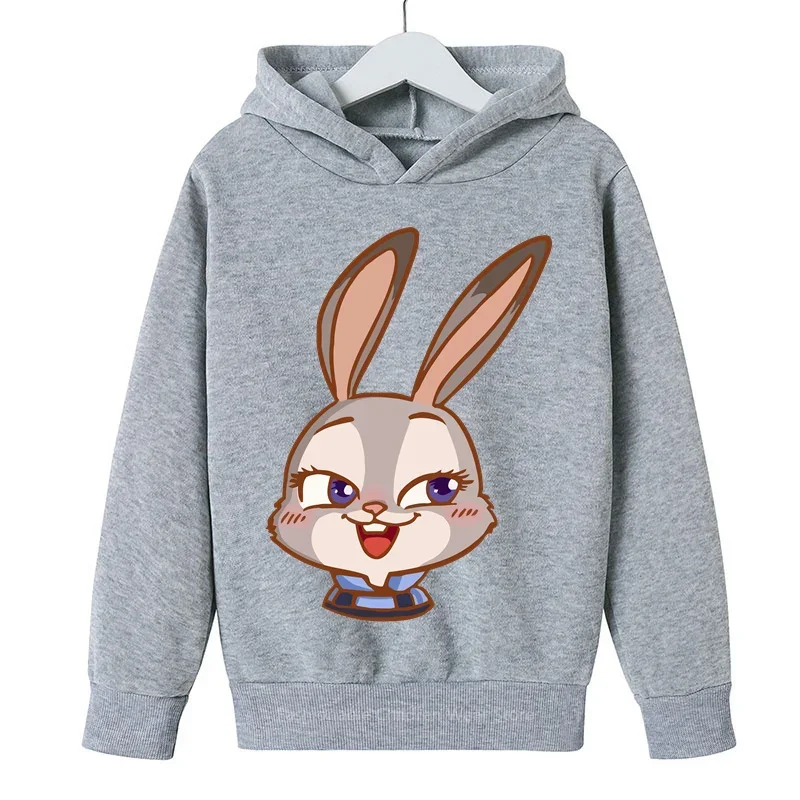 Disney Zootopia Judy Nick Hoodie Sweatshirt Fashion Top pullover Children's casual hoodie Cat-ear hoodie