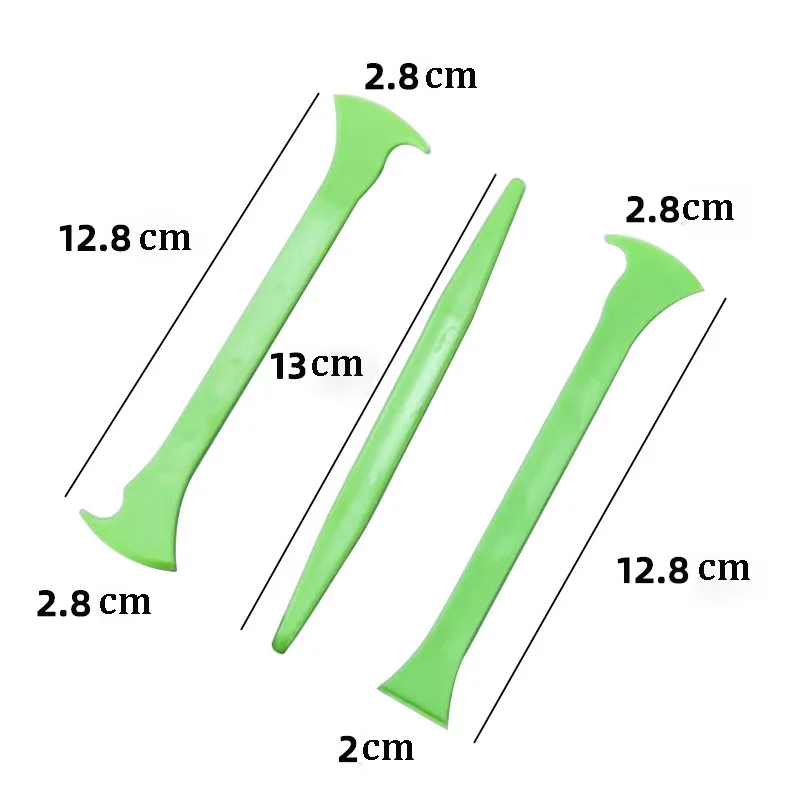 3Pcs Micro Squeegee Curves Slot Tint Tool Car Wrap Edge Trimming Squeegee Edge-closing Scraper Vinyl Wrap Applicator Tool Kit