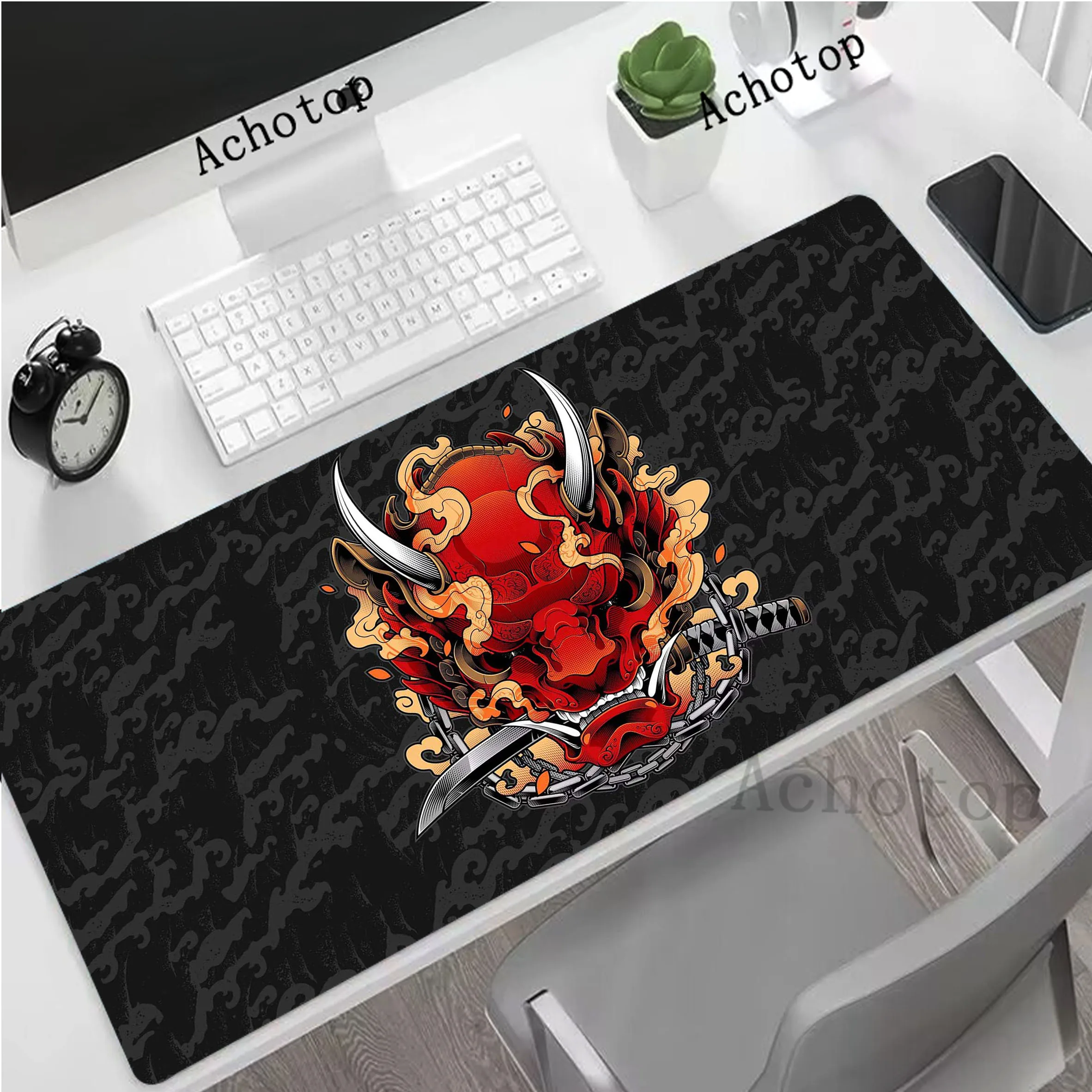 Oni Pc Gamer Mouse Pad Soft Gaming Mousepad XXXL Large Rubber Desk Mat Locking Edge Keyboard Pads Anti-slip Speed Mouse Mat